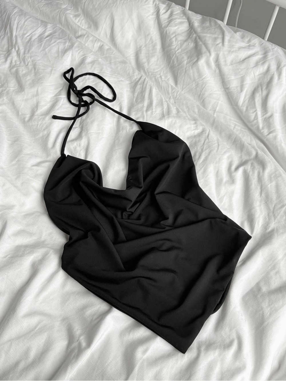 Black Backless Top